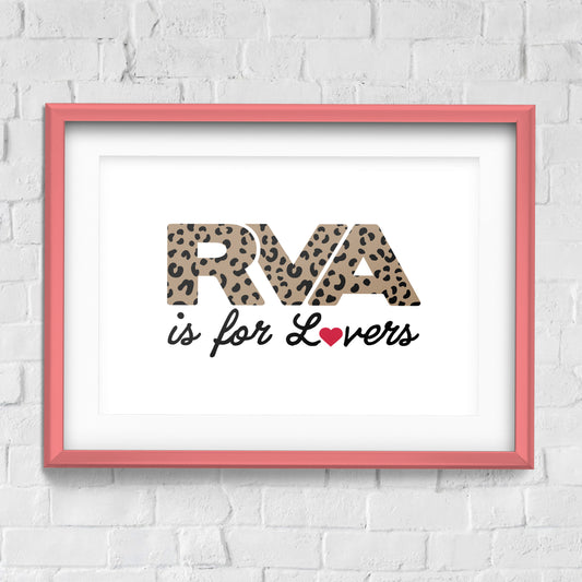 RVA is for Lovers / Richmond VA / Virginia is for Lovers / Leopard / Wall Art Print
