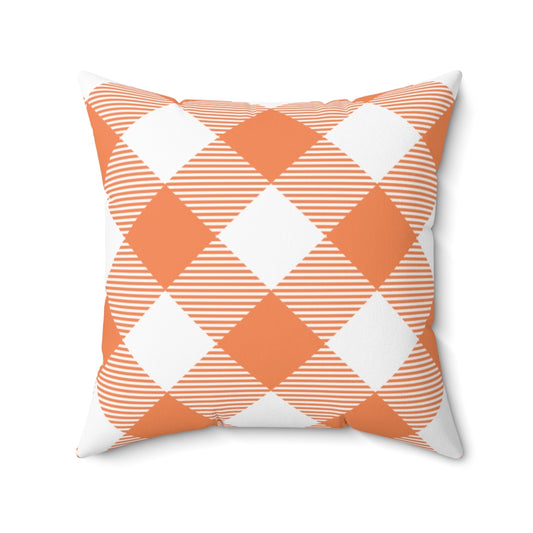 Soho Plaid Pillow Cover / Halloween / Orange