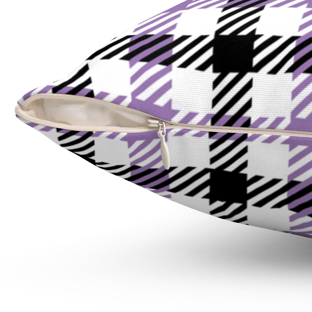 Astoria Plaid Pillow Cover / Halloween / Purple