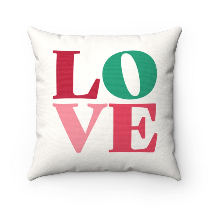 LOVE Pillow Cover / Christmas / White Multi