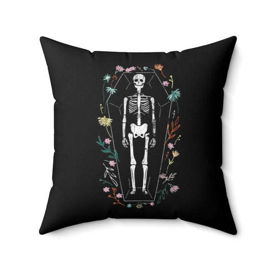 Skeleton Pillow Cover / Halloween / Black