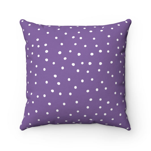Polka Dot Pillow Cover / Purple