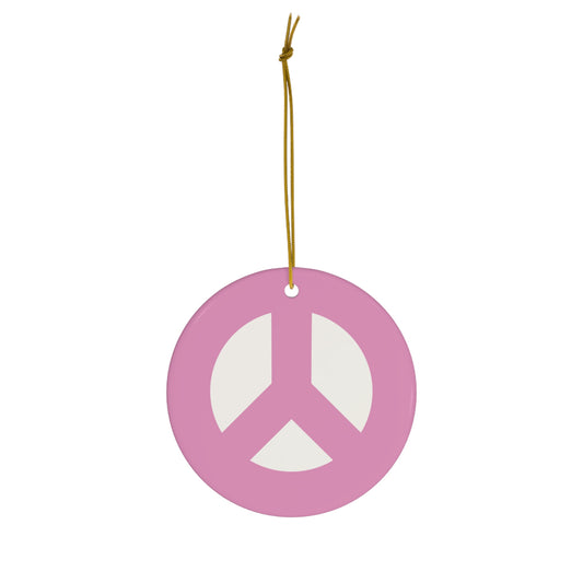 Peace Sign Ornament / Pink