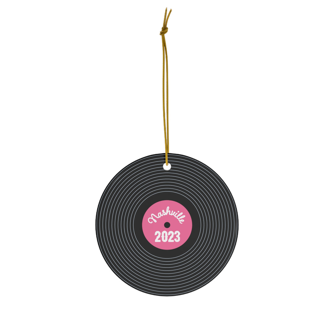 Nashville 2023 Music Record Ornament / Pink