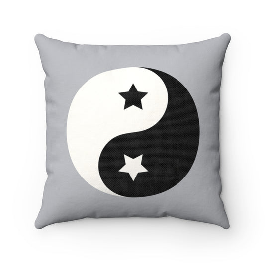 Yin Yang Pillow Cover / Gray