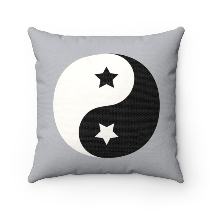 Yin Yang Star Pillow Cover / Gray