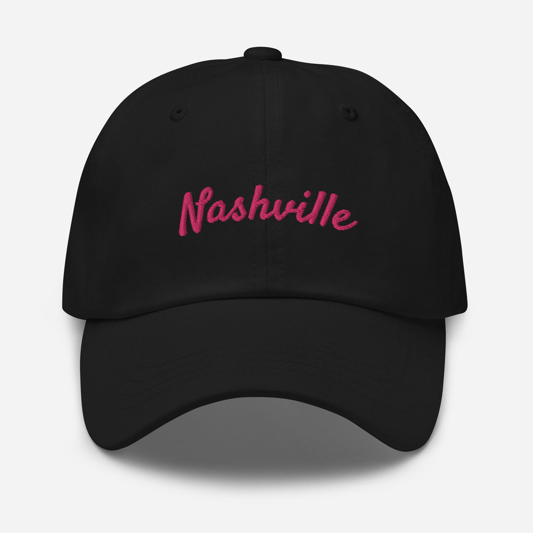 Nashville Baseball Cap Hat / Pink Embroidery
