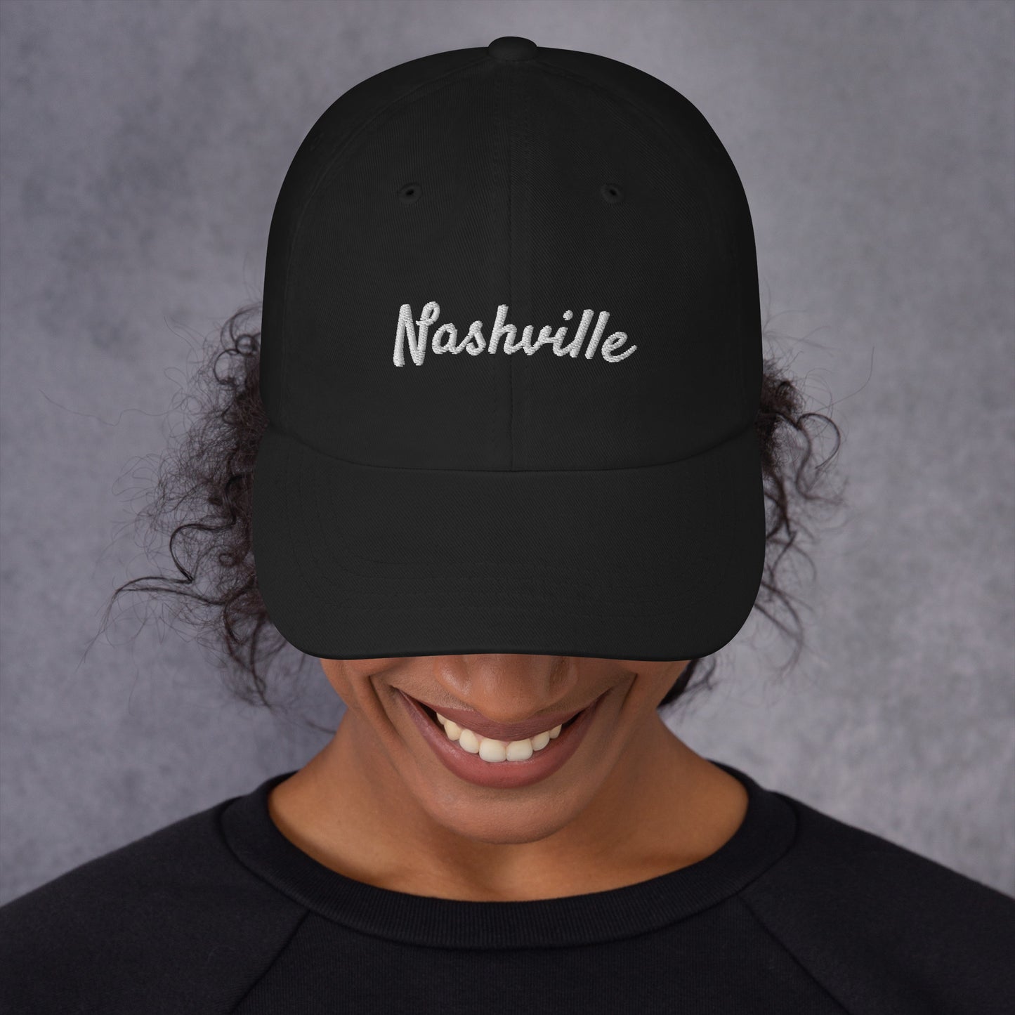 Nashville Baseball Cap Hat / White Embroidery