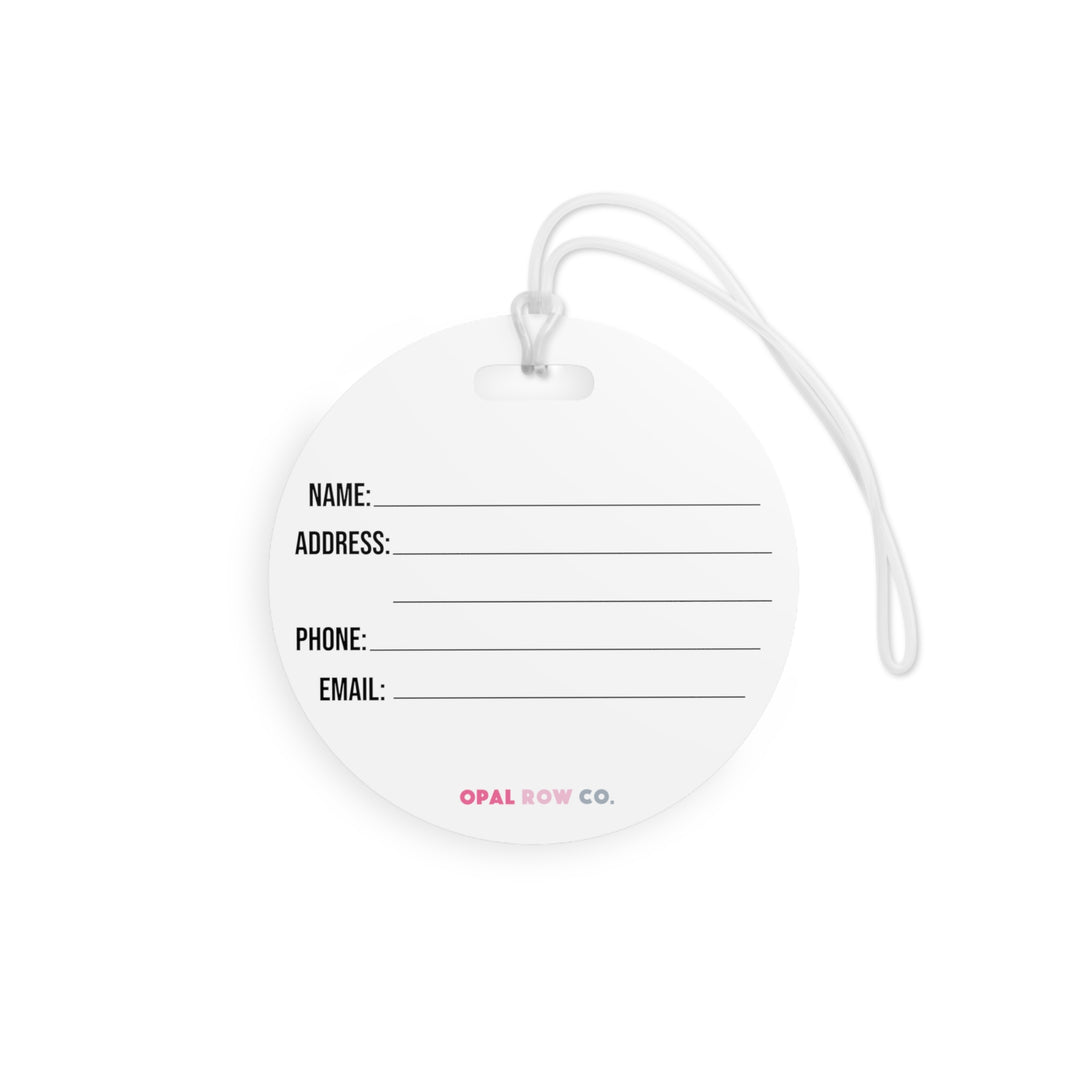 Nashville Music Record Luggage Tag / Pink