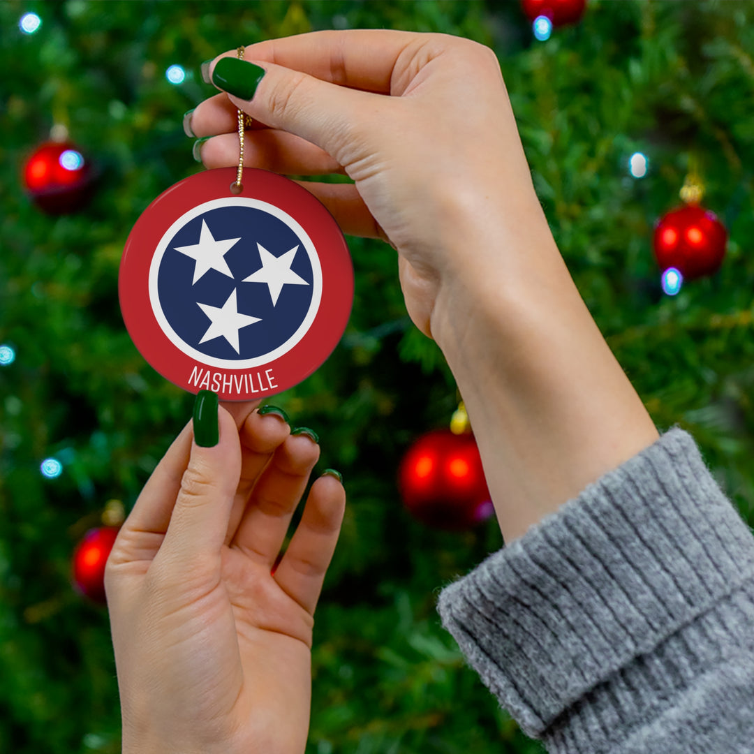 Nashville Tri-Star Ornament / Red