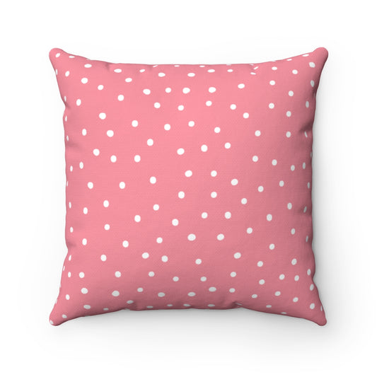 Polka Dot Pillow Cover / Pink
