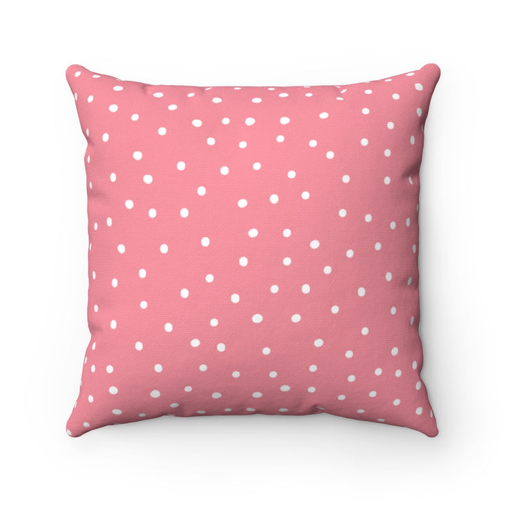 Polka Dot Pillow Cover / Coral Pink