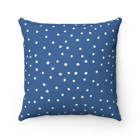 Polka Dot Pillow Cover / Blue
