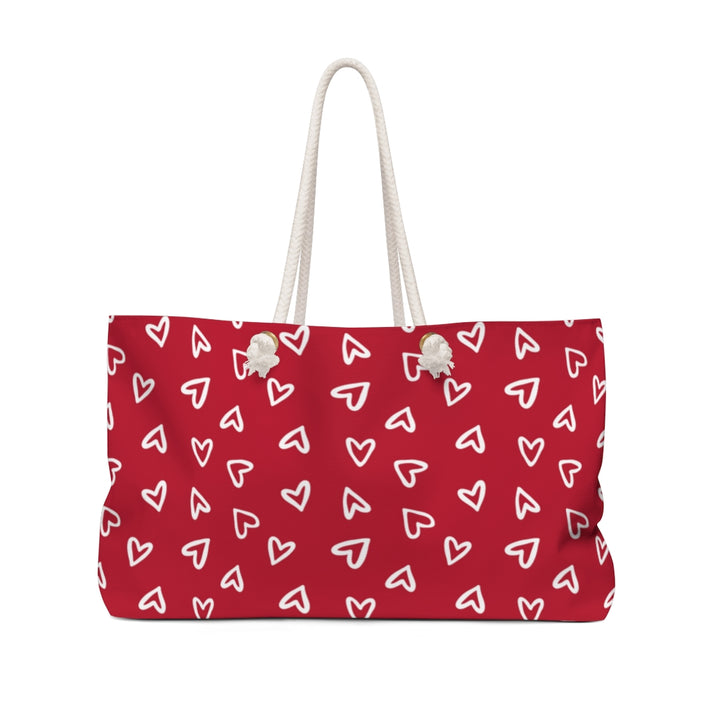 Aurora Hearts Weekender Bag / Red