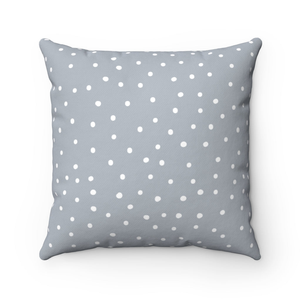 Polka Dot Pillow Cover / Gray